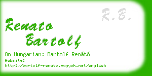 renato bartolf business card